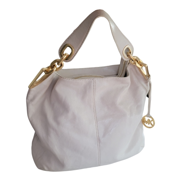 Michael Kors Ines Leather Hobo Shoulder Purse Bag MK Tag Charm Michael Kors. - Picture 12 of 16